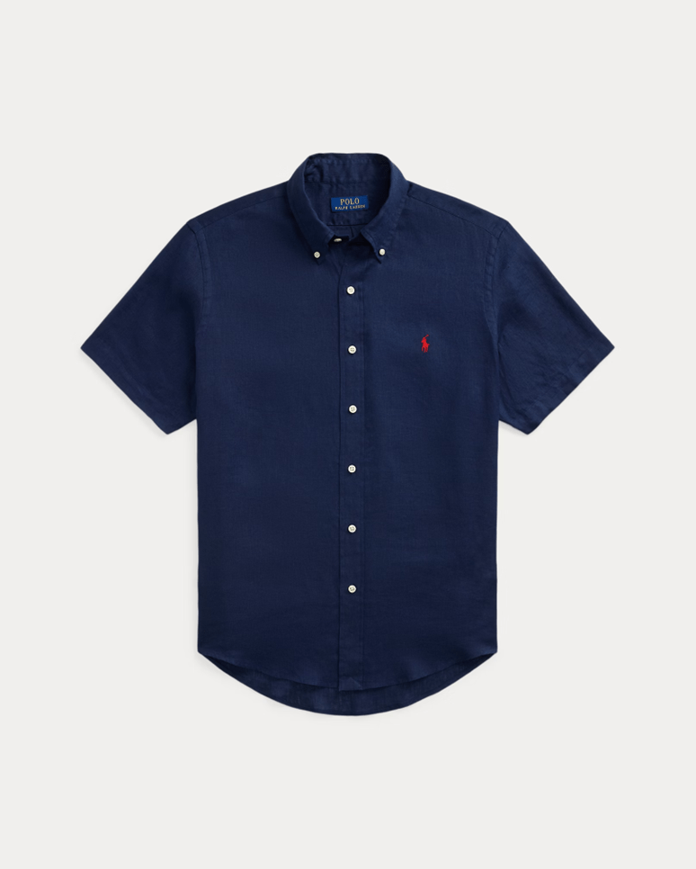 Load image into Gallery viewer, Ralph Lauren Mens Custom Fit Short Sleeve Linen Shirt
