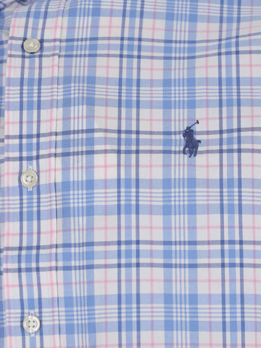Ralph Lauren Mens Stretch Custom Fit Check Shirt