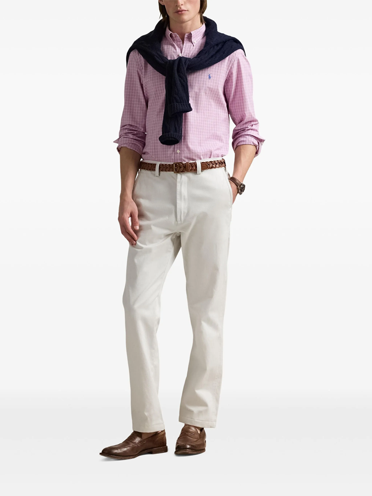 Load image into Gallery viewer, Polo Ralph Lauren Mens Custom Fit Checked Stretch Poplin Shirt
