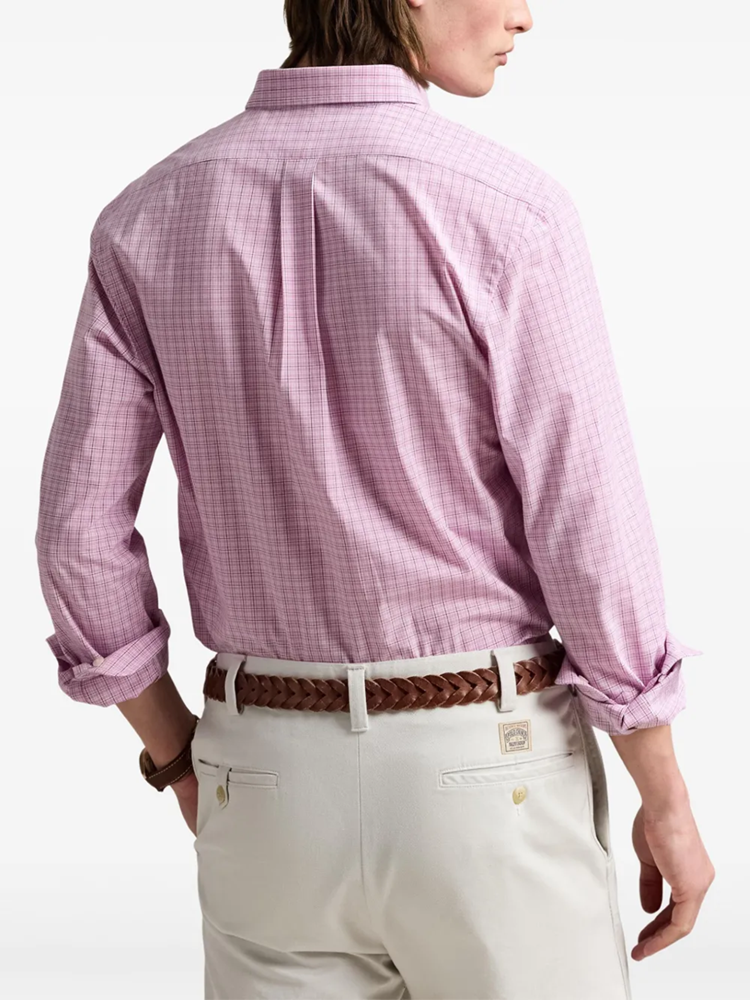 Load image into Gallery viewer, Polo Ralph Lauren Mens Custom Fit Checked Stretch Poplin Shirt

