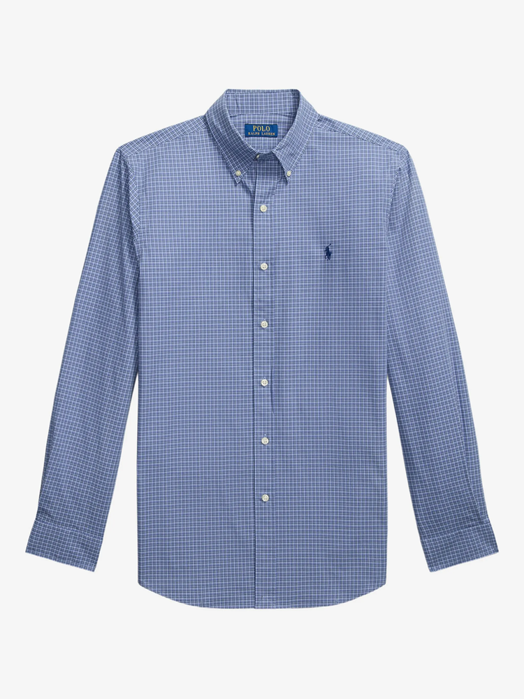 Load image into Gallery viewer, Polo Ralph Lauren Mens Custom Fit Checked Stretch Poplin Shirt
