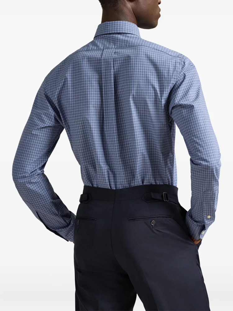 Load image into Gallery viewer, Polo Ralph Lauren Mens Custom Fit Checked Stretch Poplin Shirt

