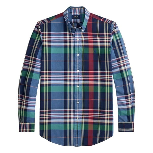 Load image into Gallery viewer, Ralph Lauren Mens Custom Fit Plaid Oxford Shirt
