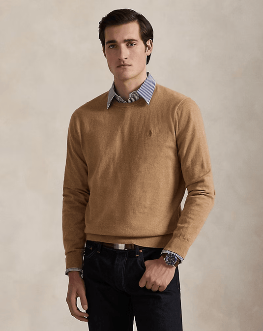Ralph Lauren Mens Cotton-Cashmere Crewneck Sweater