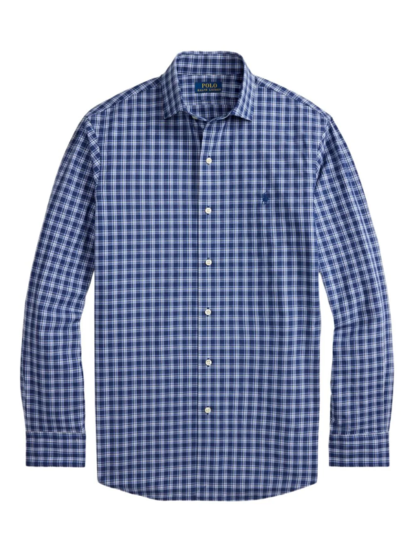 Load image into Gallery viewer, Polo Ralph Lauren Mens Custom Fit Plaid Stretch Poplin Shirt
