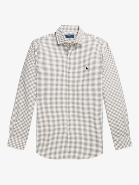 Polo Ralph Lauren Mens Custom Fit Stretch Check Poplin Shirt