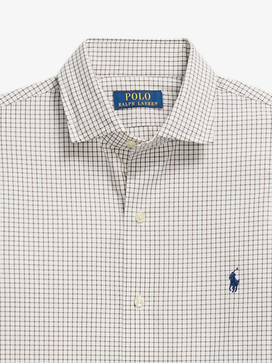 Polo Ralph Lauren Mens Custom Fit Stretch Check Poplin Shirt