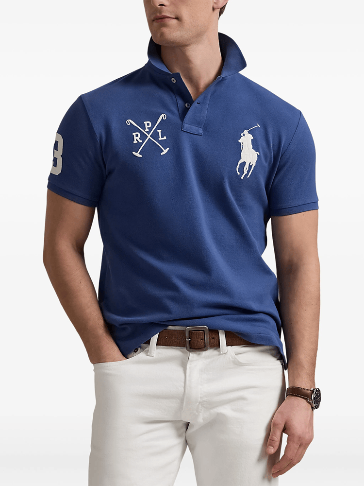 Load image into Gallery viewer, Ralph Lauren Mens Custom Slim Fit Big Pony Mesh Polo Shirt
