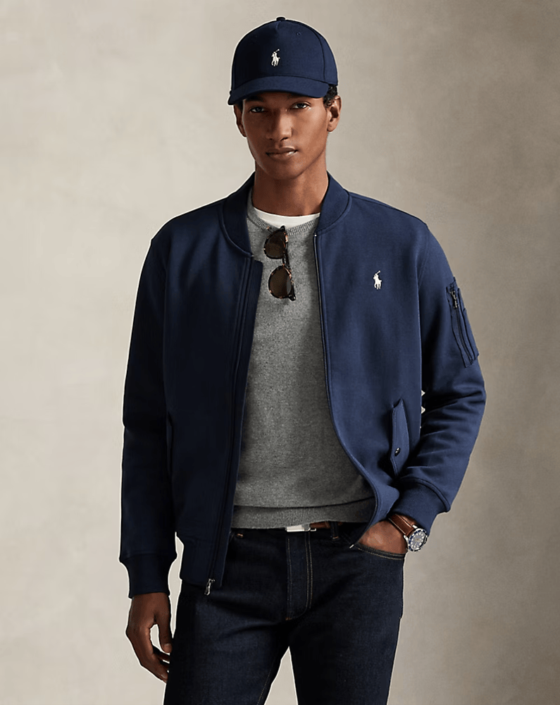 Load image into Gallery viewer, Ralph Lauren Double-Knit Bomber Jacket
