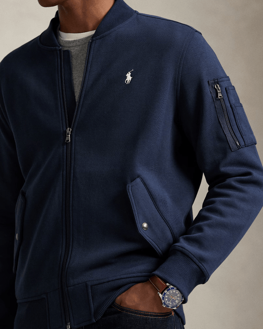 Ralph Lauren Double-Knit Bomber Jacket