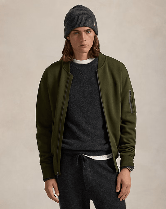 Ralph Lauren Mens Double-Knit Bomber Jacket