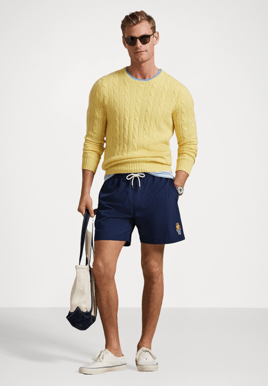 Ralph Lauren Mens Traveler Polo Bear Swim Trunk