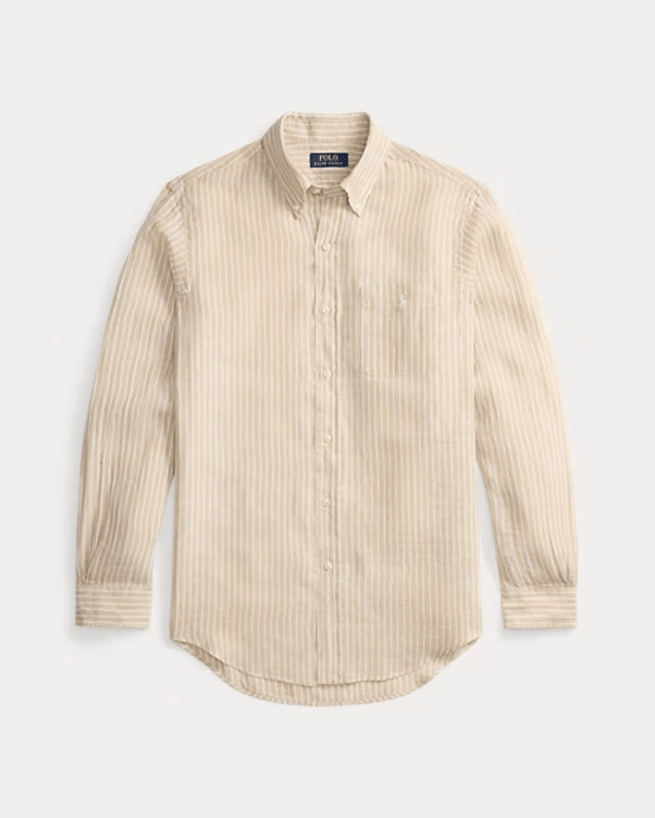 Load image into Gallery viewer, Ralph Lauren Mens Custom Fit Striped Linen Shirt
