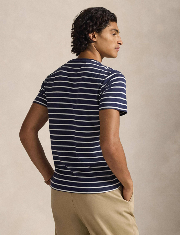 Load image into Gallery viewer, Polo Ralph Lauren Mens Custom Slim Striped Soft Cotton T-Shirt
