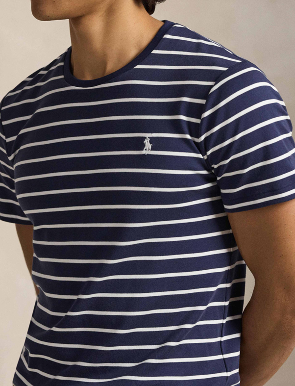 Load image into Gallery viewer, Polo Ralph Lauren Mens Custom Slim Striped Soft Cotton T-Shirt
