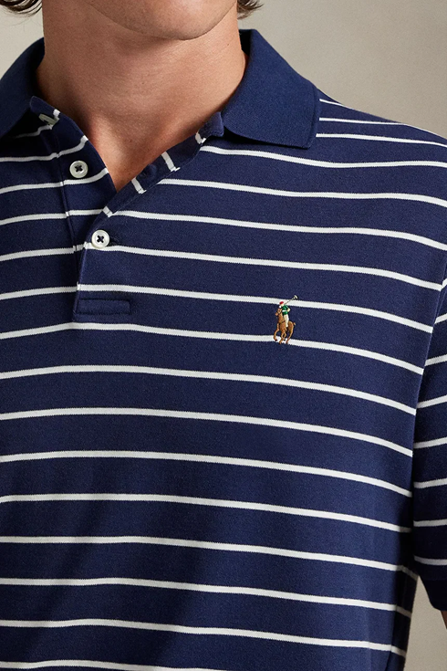 Load image into Gallery viewer, Polo Ralph Lauren Mens Custom Slim Fit Striped Soft Cotton Polo
