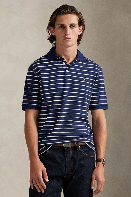 Load image into Gallery viewer, Polo Ralph Lauren Mens Custom Slim Fit Striped Soft Cotton Polo
