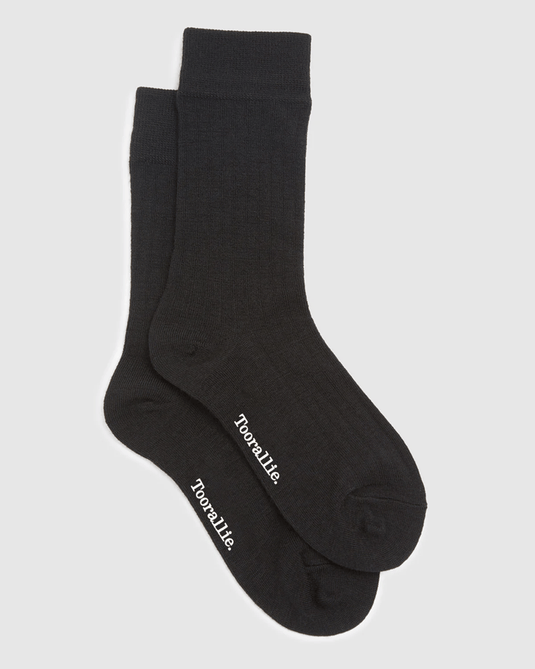 Toorallie Womens Fine Merino Socks - Black