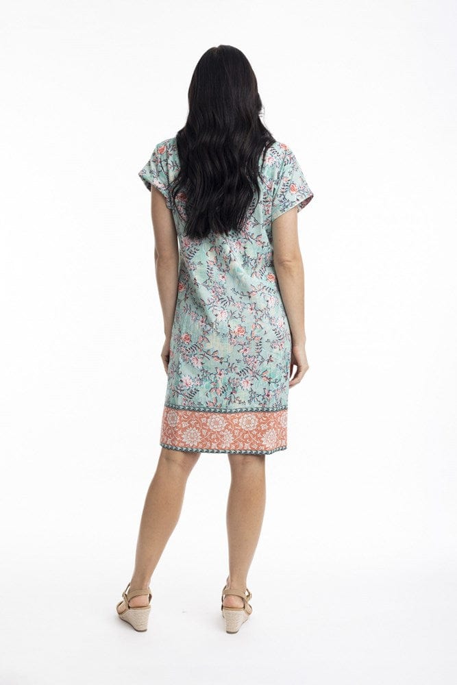 Load image into Gallery viewer, Orientique Womens Ishigaki Reversible Short Sleeve Dress
