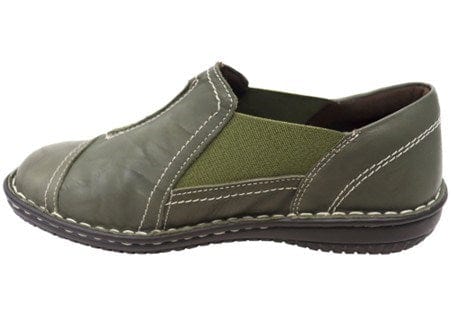 Load image into Gallery viewer, Cabello Comfort Womens Crinkle Shoe - Khaki
