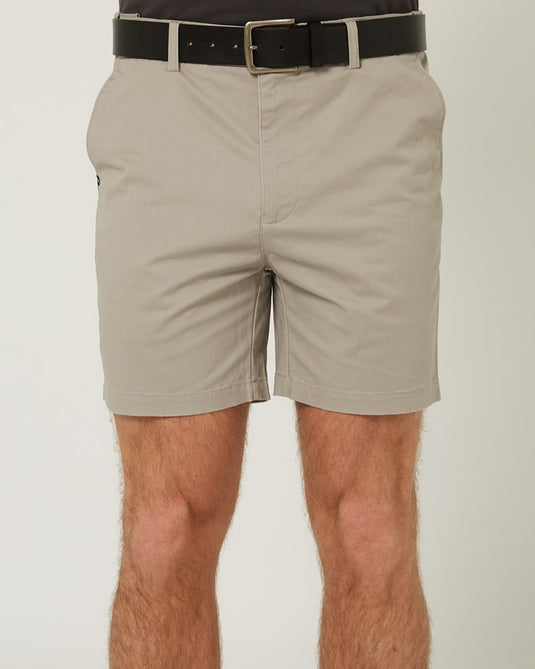 Pilbara Mens Chino Shorts - Mushroom