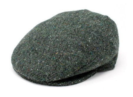 Hanna Hats Vintage Cap  - Dark Green Fleck Salt & Pepper