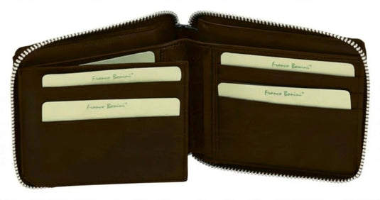 Franco Bonini Mens Soft Leather Zip Around Wallet
