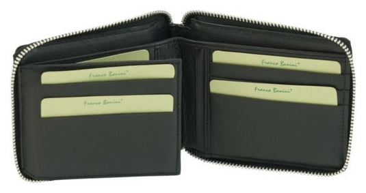 Franco Bonini Mens Soft Leather Zip Around Wallet