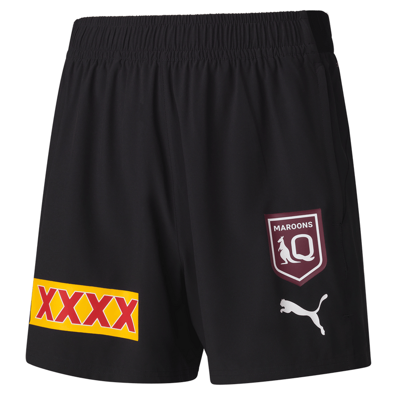 Load image into Gallery viewer, Puma Mens QLD Maroons 2026 Training Short - Black/Burgundy
