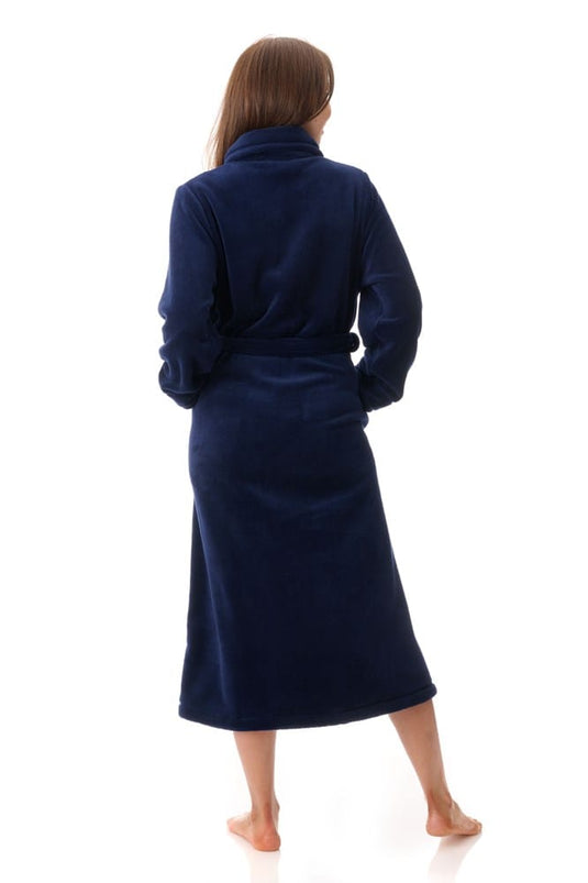 Givoni Womens Mid Belted Button Gown - Navy