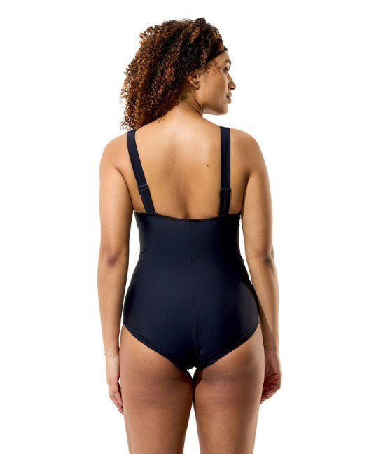 Load image into Gallery viewer, Speedo Womens Shirred One Piece - Anthracite
