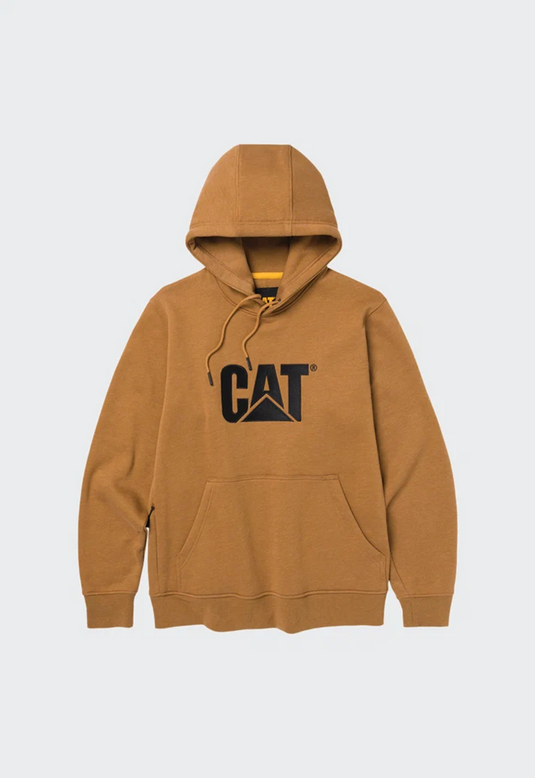 CAT Mens TM Pullover Hooded Sweatshirt - Bronze Heather