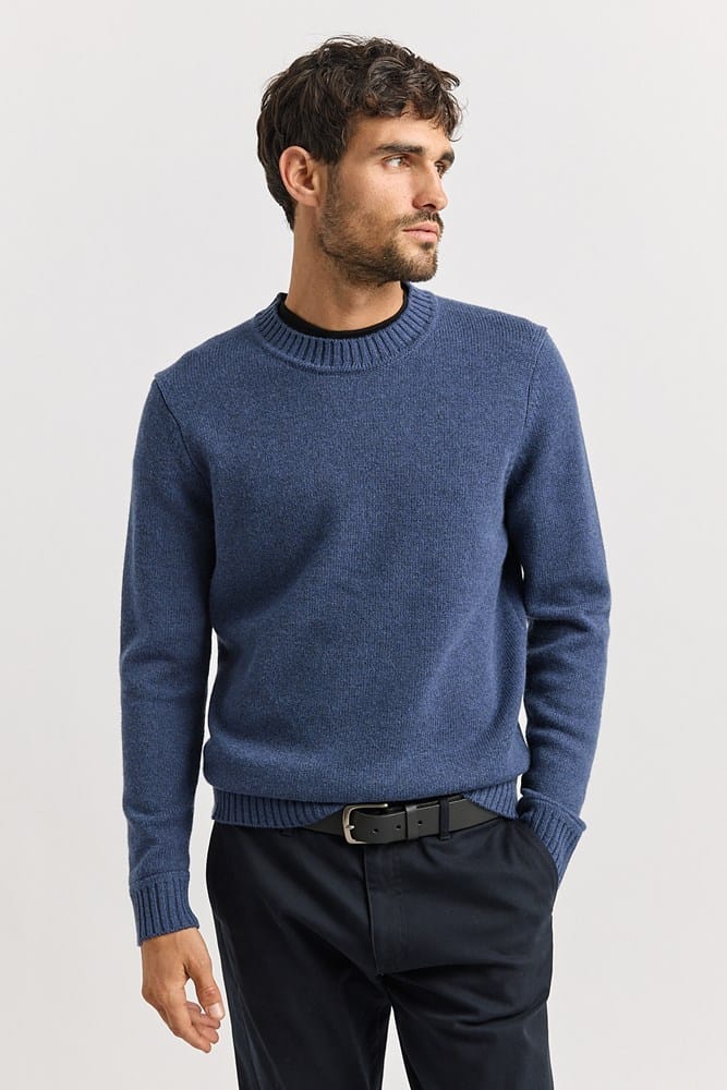 Load image into Gallery viewer, Toorallie Mens Lambswool Crew Jumper - Galaxy
