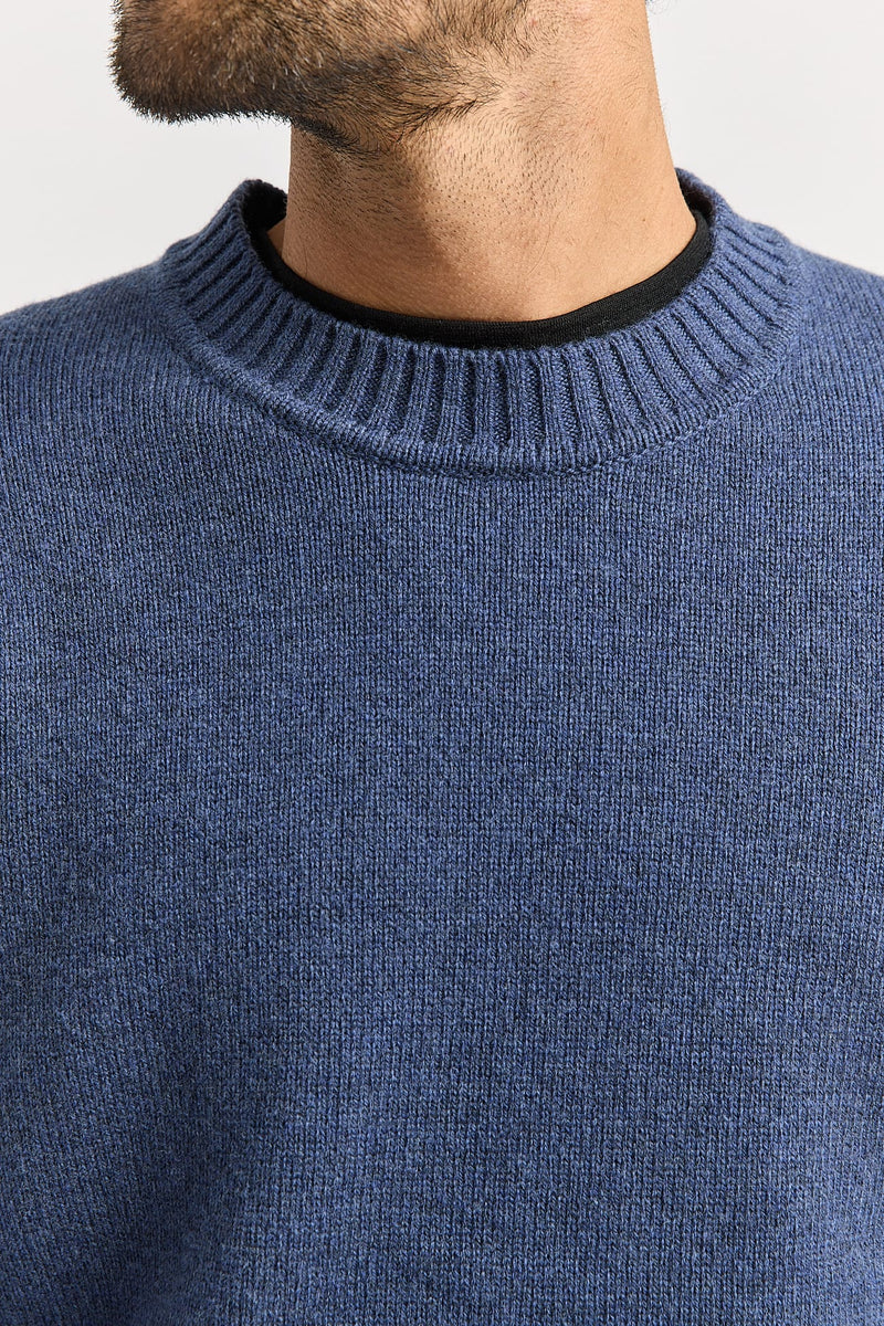 Load image into Gallery viewer, Toorallie Mens Lambswool Crew Jumper - Galaxy

