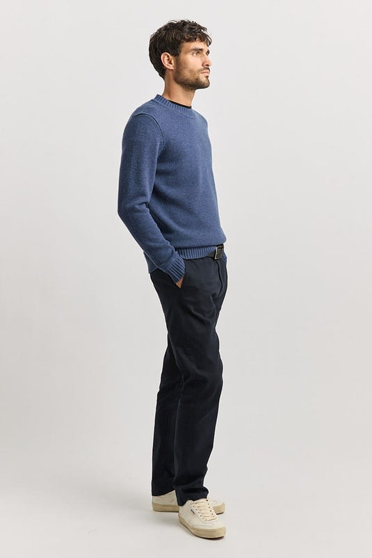 Toorallie Mens Lambswool Crew Jumper - Galaxy