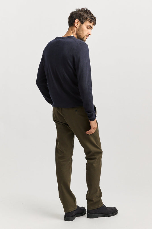 Toorallie Mens Fine V-Neck - French Navy