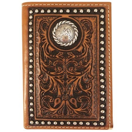 Roper Tri-fold Wallet - Tooled Leather