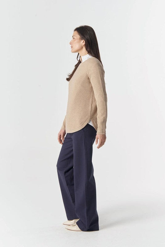 Goondiwindi Cotton Womens Classic Merino Cotton Raglan Jumper - Breccia