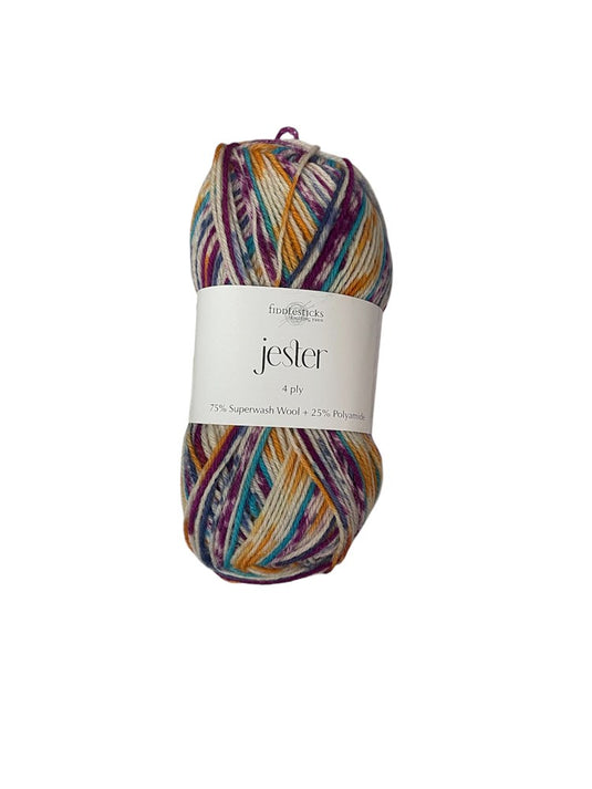 Fiddlesticks Orange-Claret Jester 4 ply Sock Yarn