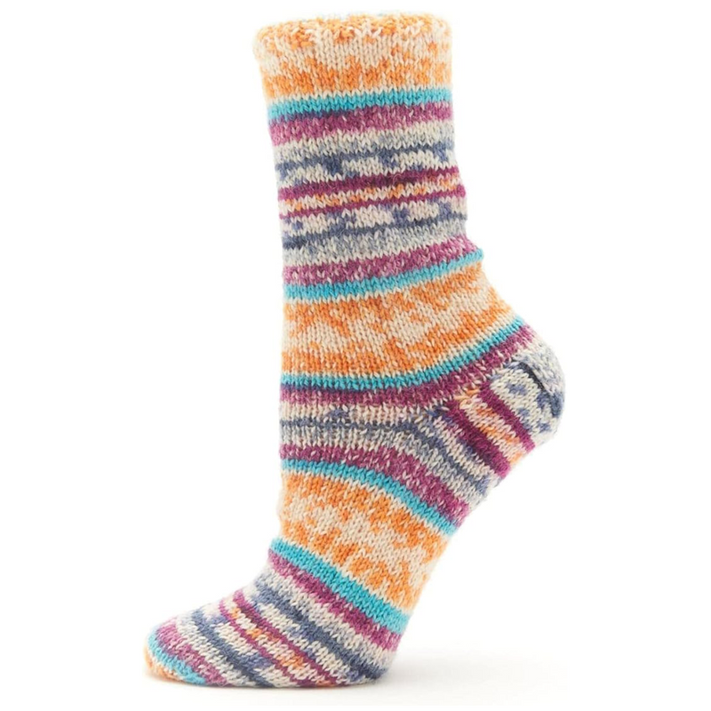 Load image into Gallery viewer, Fiddlesticks Orange-Claret Jester 4 ply Sock Yarn
