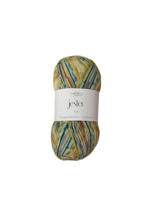 Fiddlesticks Mustard-Rust Jester 4 ply Sock Yarn