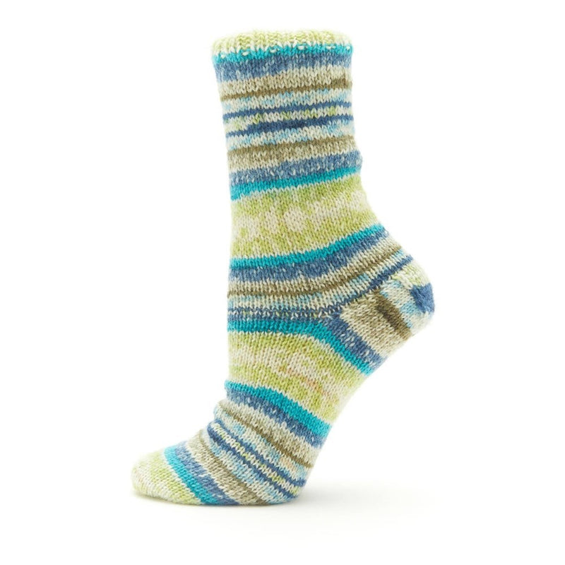Load image into Gallery viewer, Fiddlesticks Lime-Blue Jester 4 ply Sock Yarn
