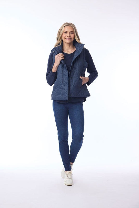 Orientique Womens Puffer Vest - Midnight
