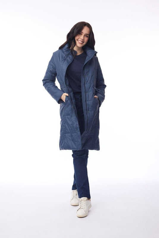 Orientique Womens Puffer Coat - Midnight