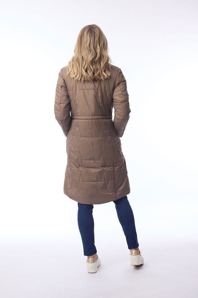 Load image into Gallery viewer, Orientique Womens Puffer Coat - Mud
