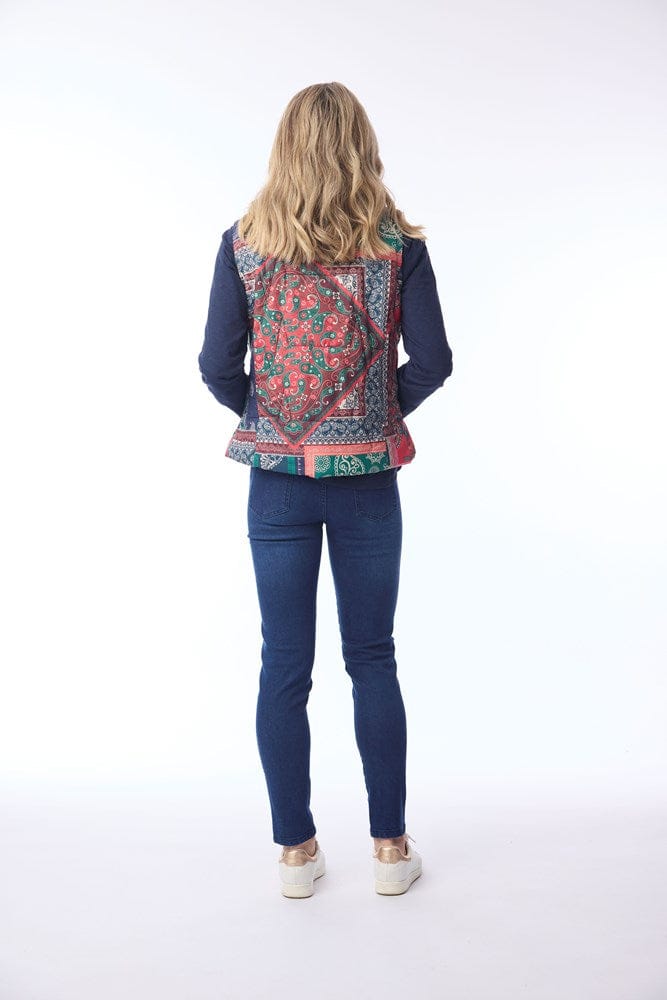 Load image into Gallery viewer, Orientique Womens Puffer Vest - Paisley Patch
