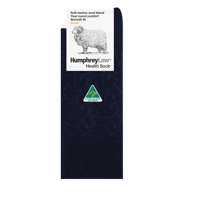 Load image into Gallery viewer, Humphrey Law Womens Fine Merino Wool Blend Patterned Health Sock - Leaves
