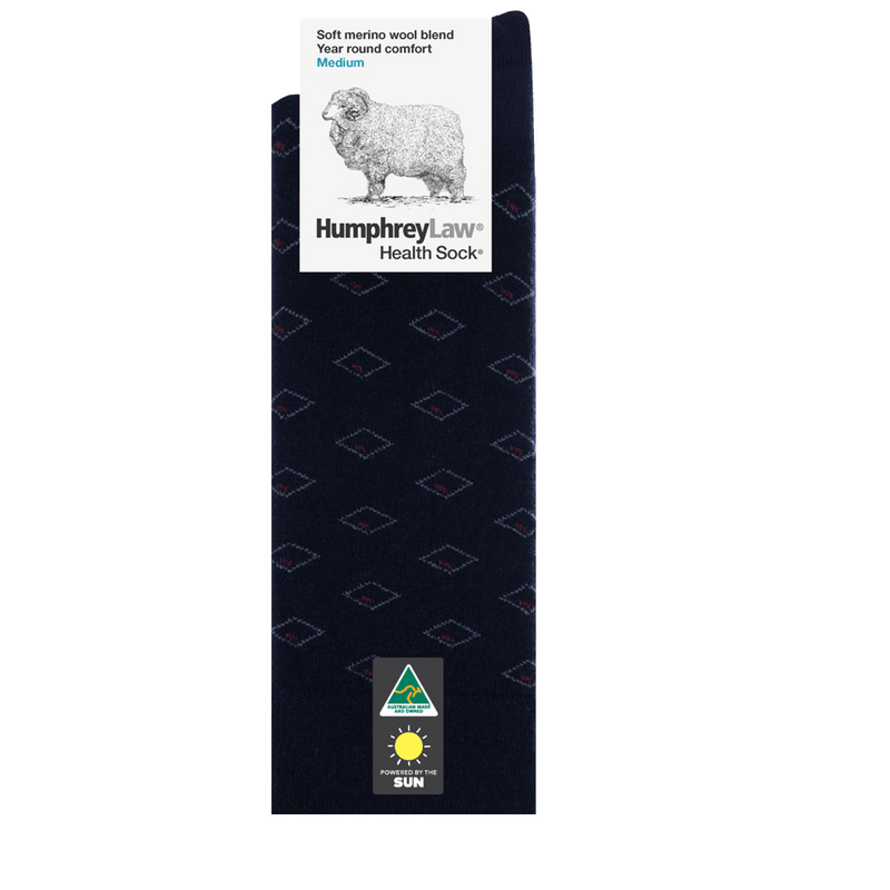 Load image into Gallery viewer, Humphrey Law 60% Fine Merino Wool Patterned Health Sock
