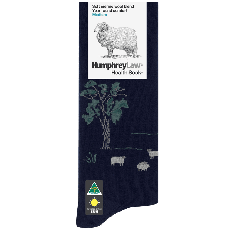 Load image into Gallery viewer, Humphrey Law 60% Fine Merino Wool Patterned Health Sock
