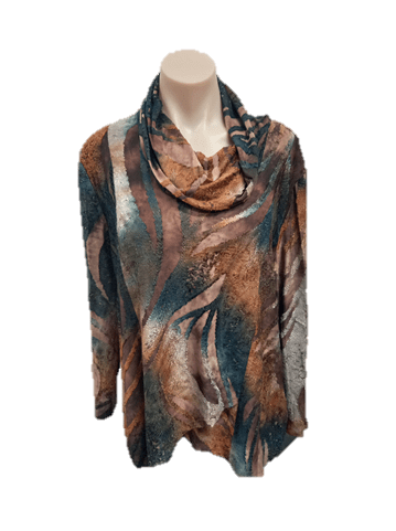 Load image into Gallery viewer, Renoma Cowl Neck Tunic - Chocolate

